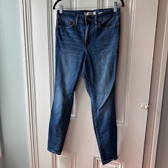 Athleta Denim Jeans Womens 8 Blue Sculptek Ultra Skinny 5 Pockets Zippered Pants - Picture 1 of 5